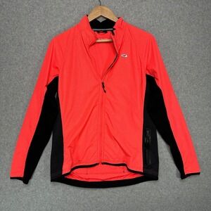 SUGOI Womens RS Zap Jacket Neon Coral Black Lightweight Cycling Running Size L